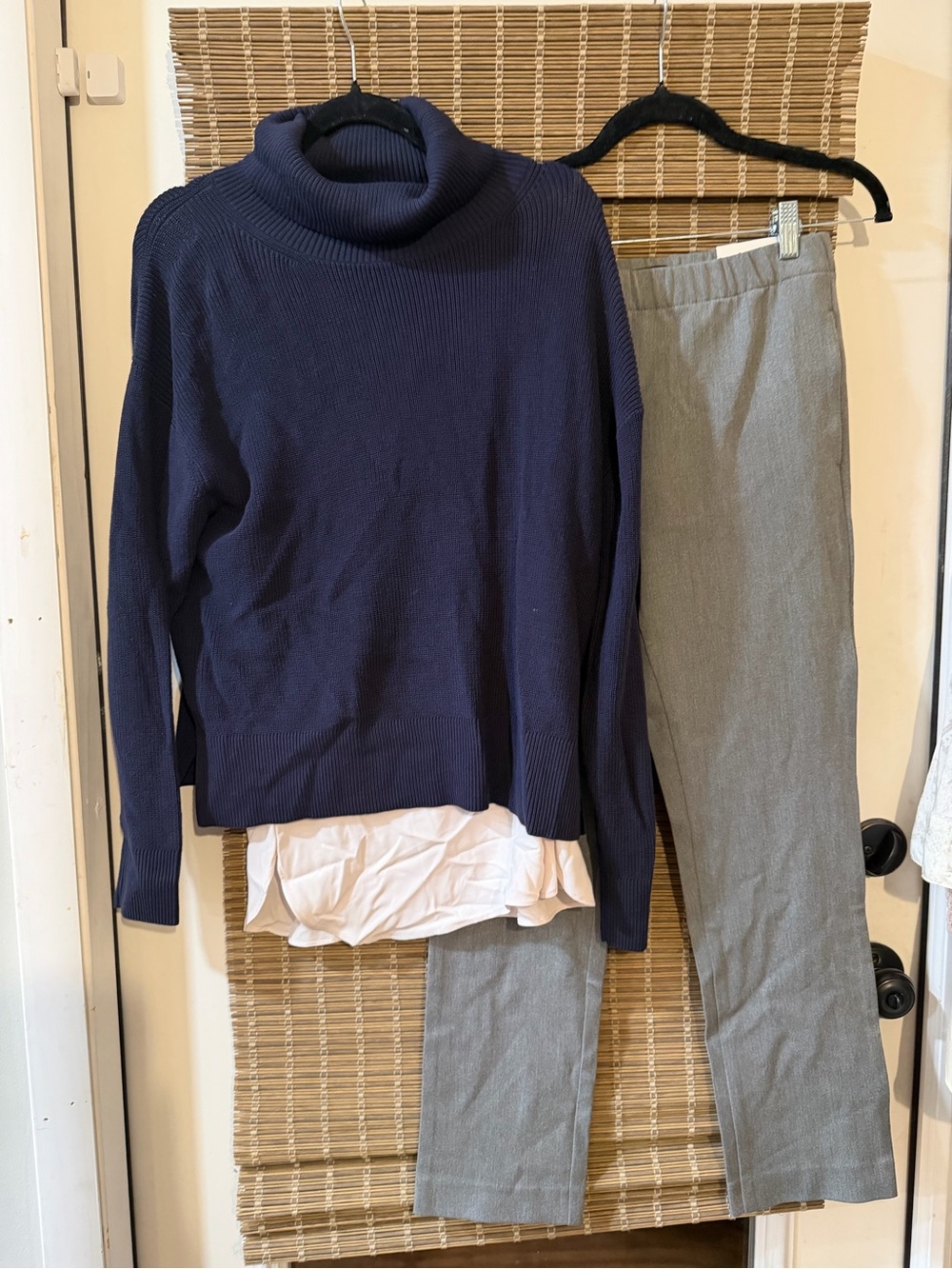 NWT/ NWOT Ann Taylor Bundle Navy Turtleneck WITH tank and pull on slacks